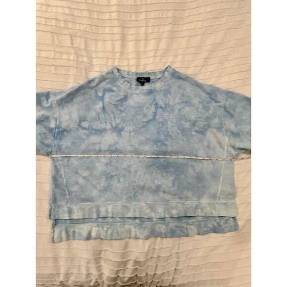 Lulus Ice Wash Tie Dye Crewneck Sweatshirt Blue Women’s Large Cloudcore Coastal - Picture 9 of 14